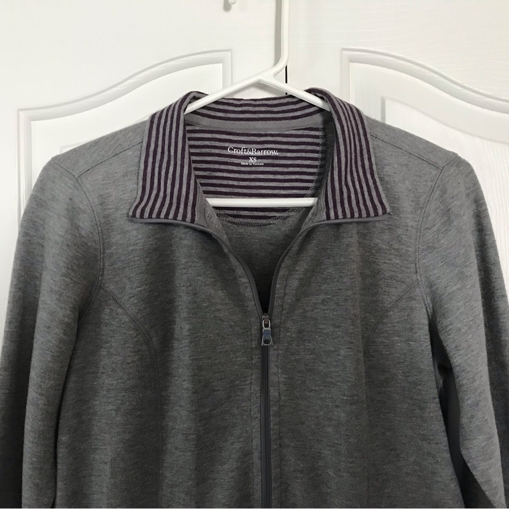CROFT & BARROW Full Zip Long Sleeve Collared Ladies Jacket size XS